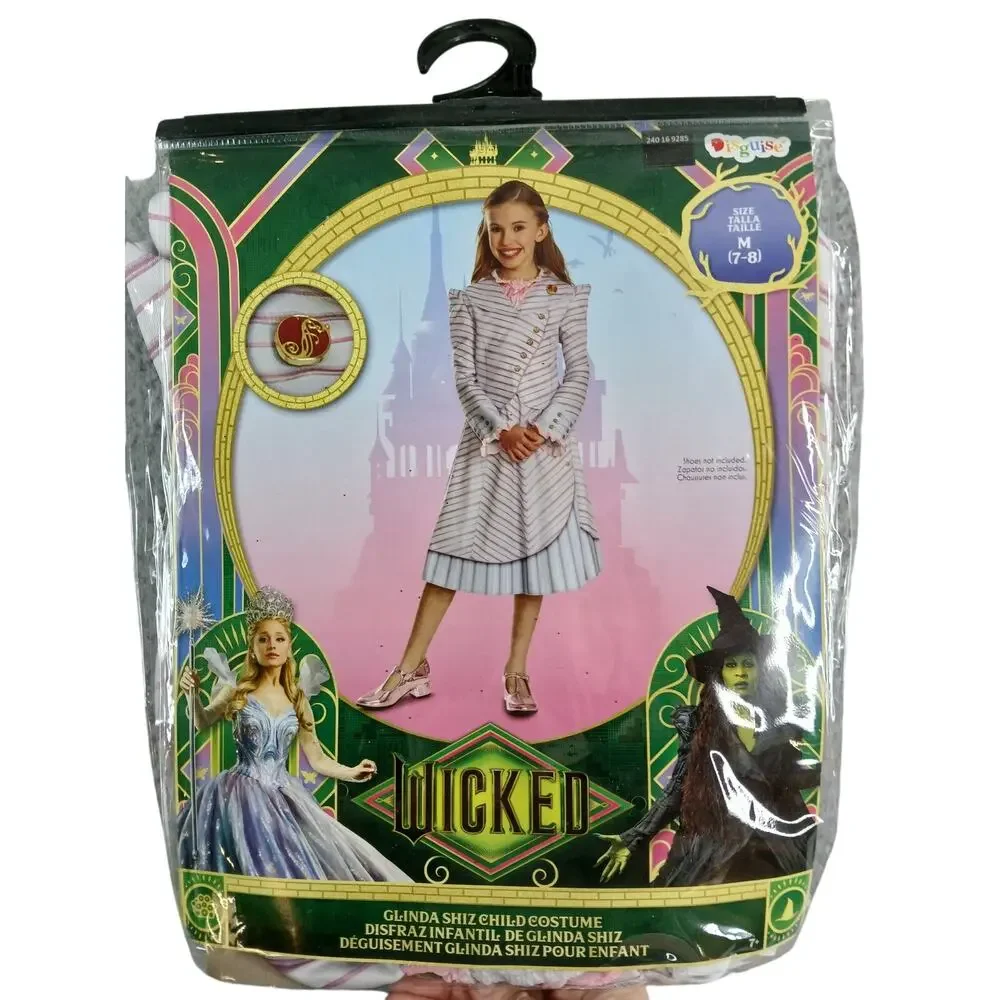 Wicked Glinda Shiz University Uniform Costume Girls Medium (7-8) Pink NWT